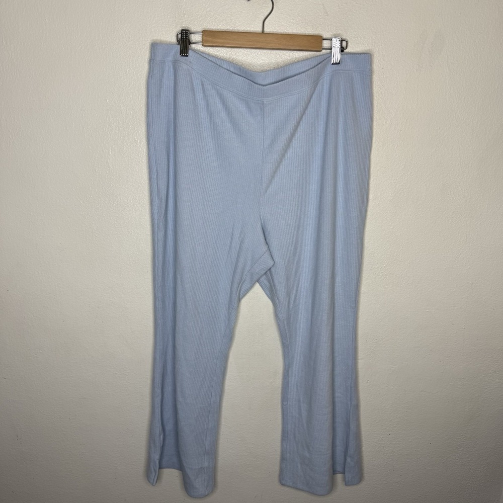 Old Navy High Waisted Ribbed Crop Flare Lounge Pants Sea‎ Glass Blue Women's XL